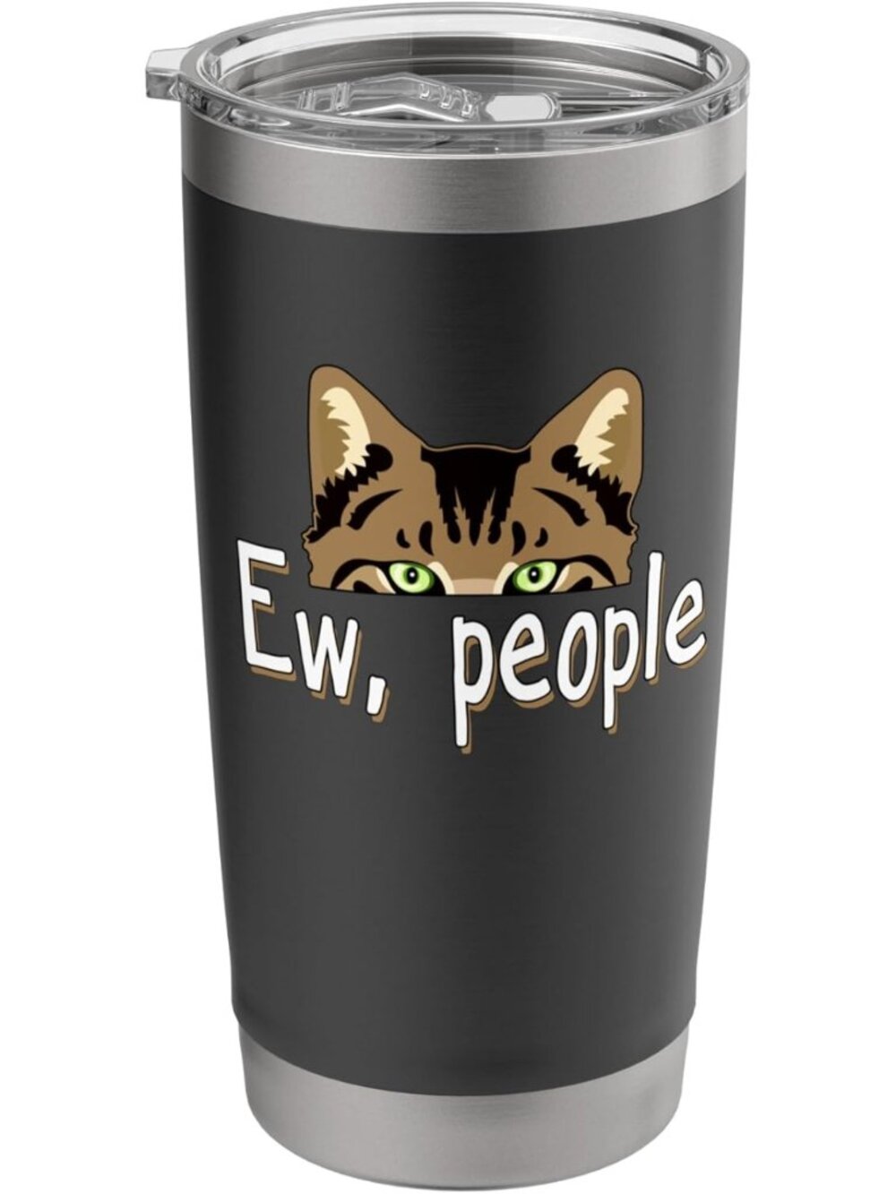 Funny Cat Insulated Tumbler - Stainless Steel Travel Mug for Hot & Cold Drinks